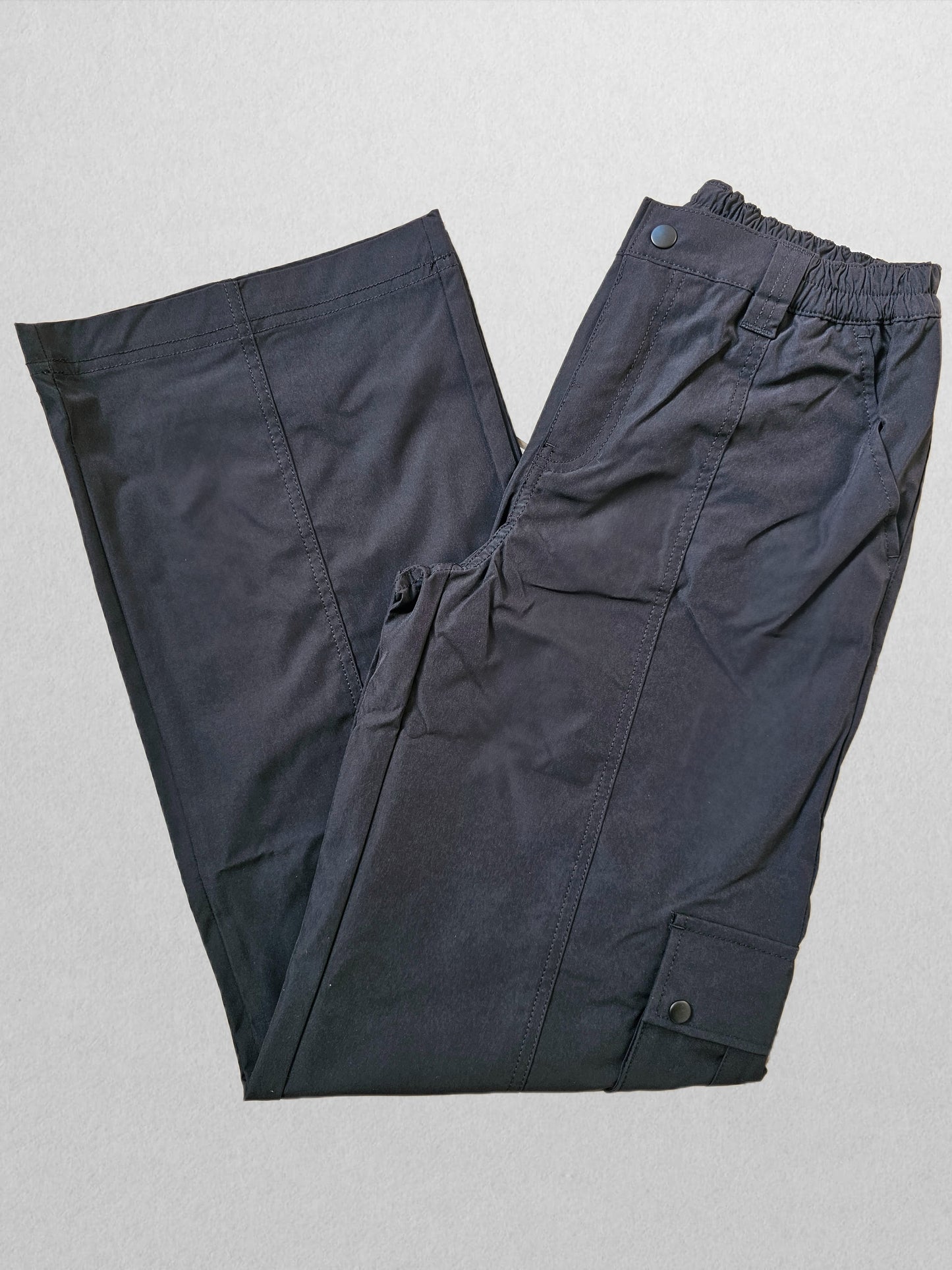 Belen Nylon Cargo Pants (Black)