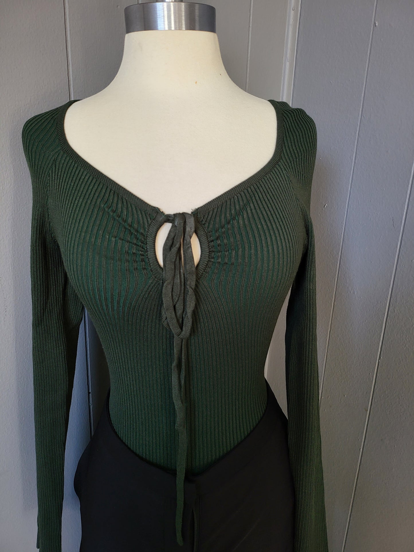 Chelsey Knit Bodysuit (Green)